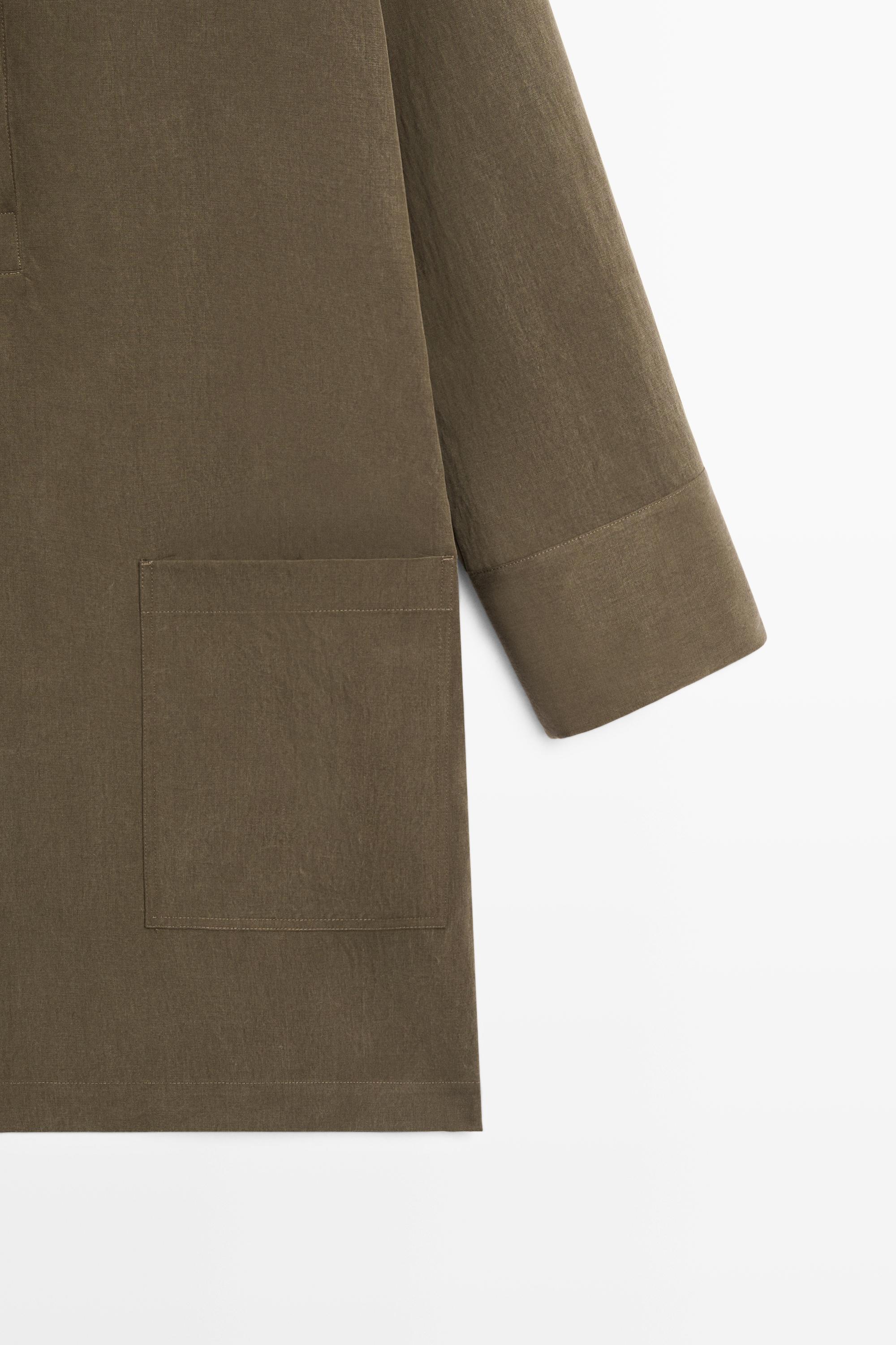 Short shirt dress with pocket detail